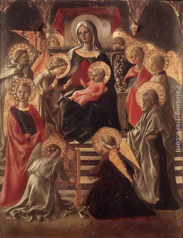 Fra Filippo Lippi Madonna and Child Enthroned with Saints